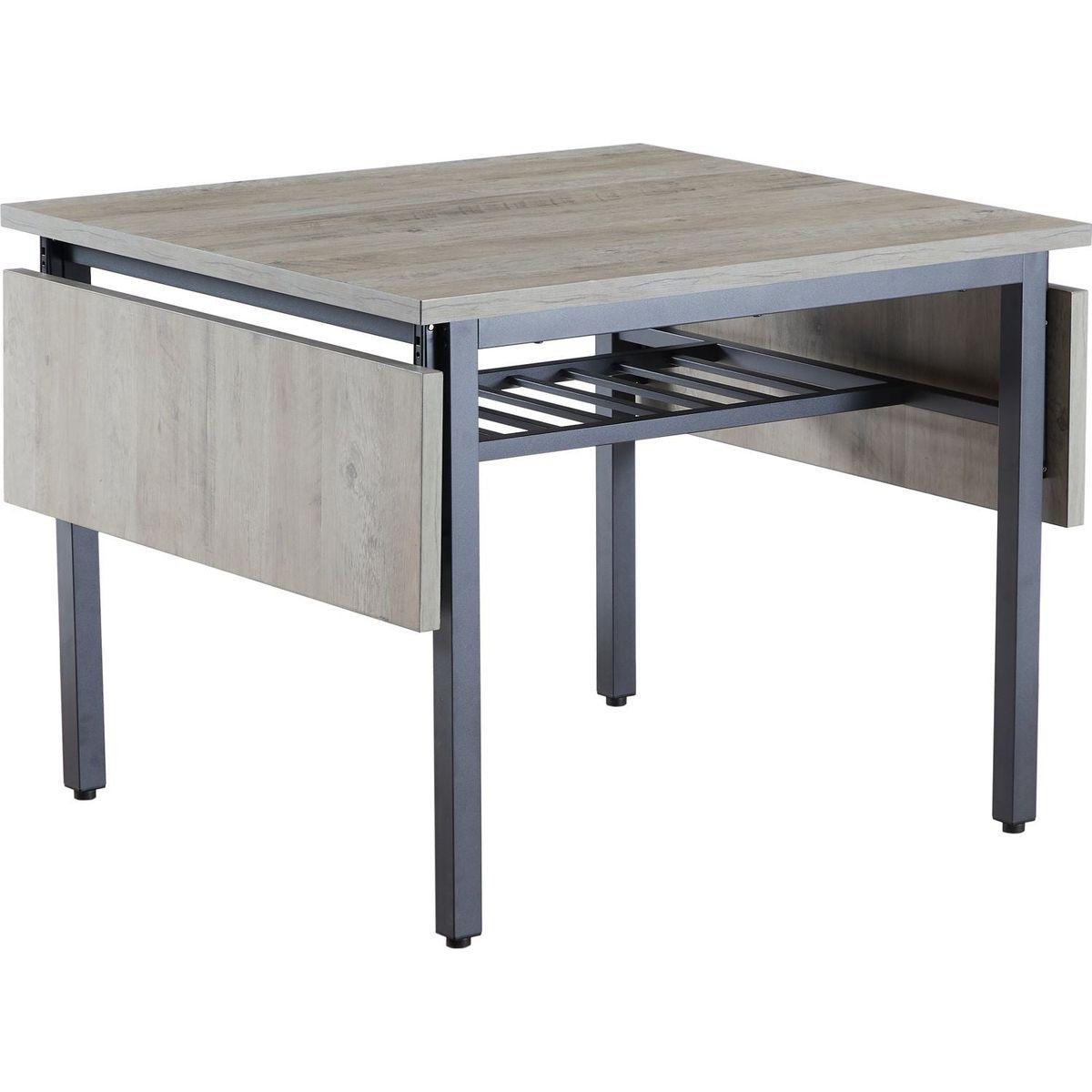 Folding Dining Table, 1.2 inches thick table top, for Dining Room, Living Room, Grey, 63.2" L x 35.5" W x 30.5" H.