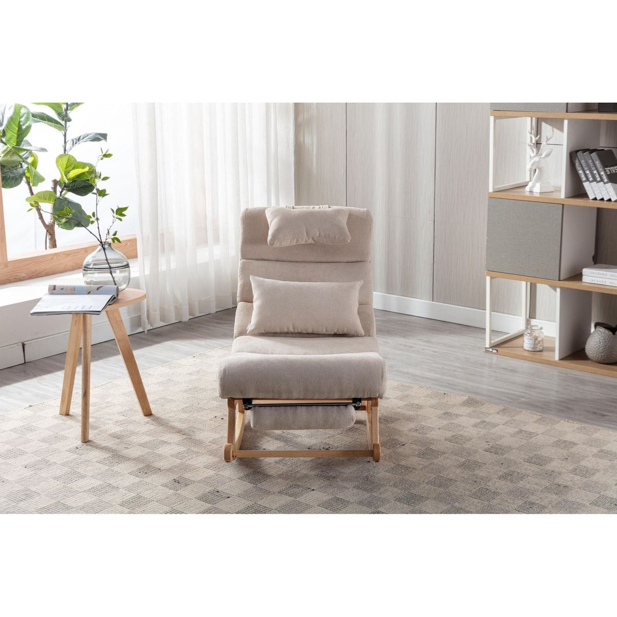 living room Comfortable rocking chair living room chair Beige