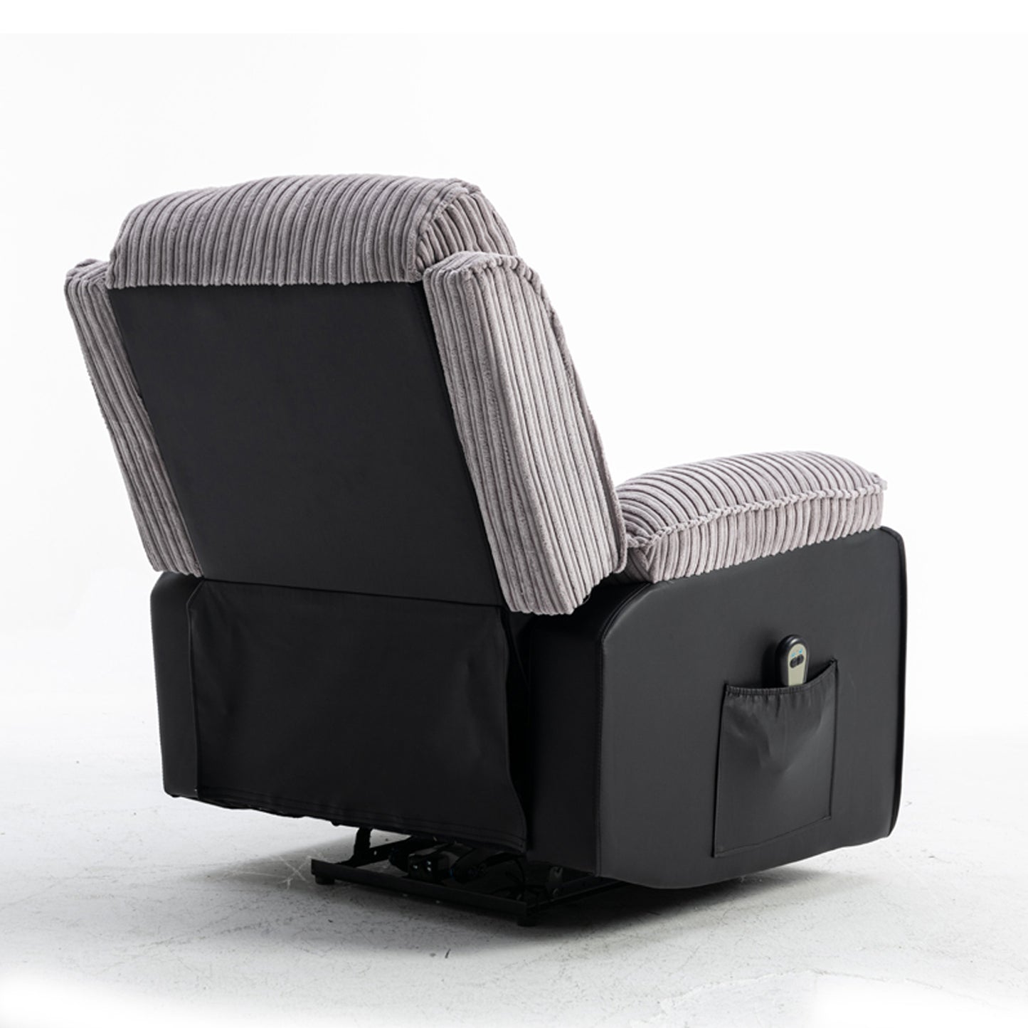 Grey Fabric Recliner Chair Theater Single Recliner Thick Seat and Backrest, suitable for living room, side bags Electric sofa chair, electric remote control.The angle can adjust freely