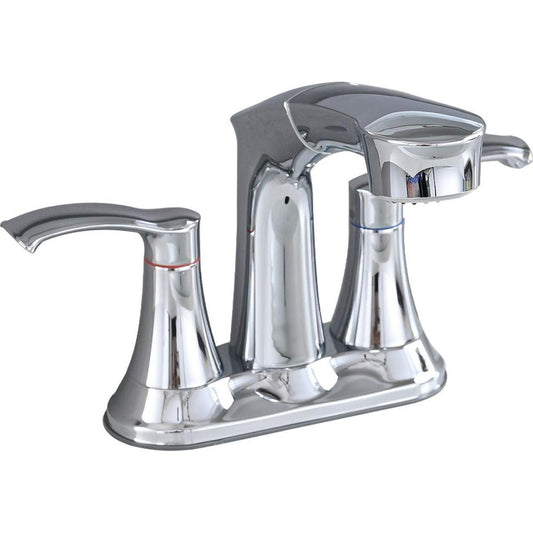 Bathroom Faucet with Pull Out Sprayer, 2 Handle 4 Inch Faucet Utility Sink Faucet, Chrome