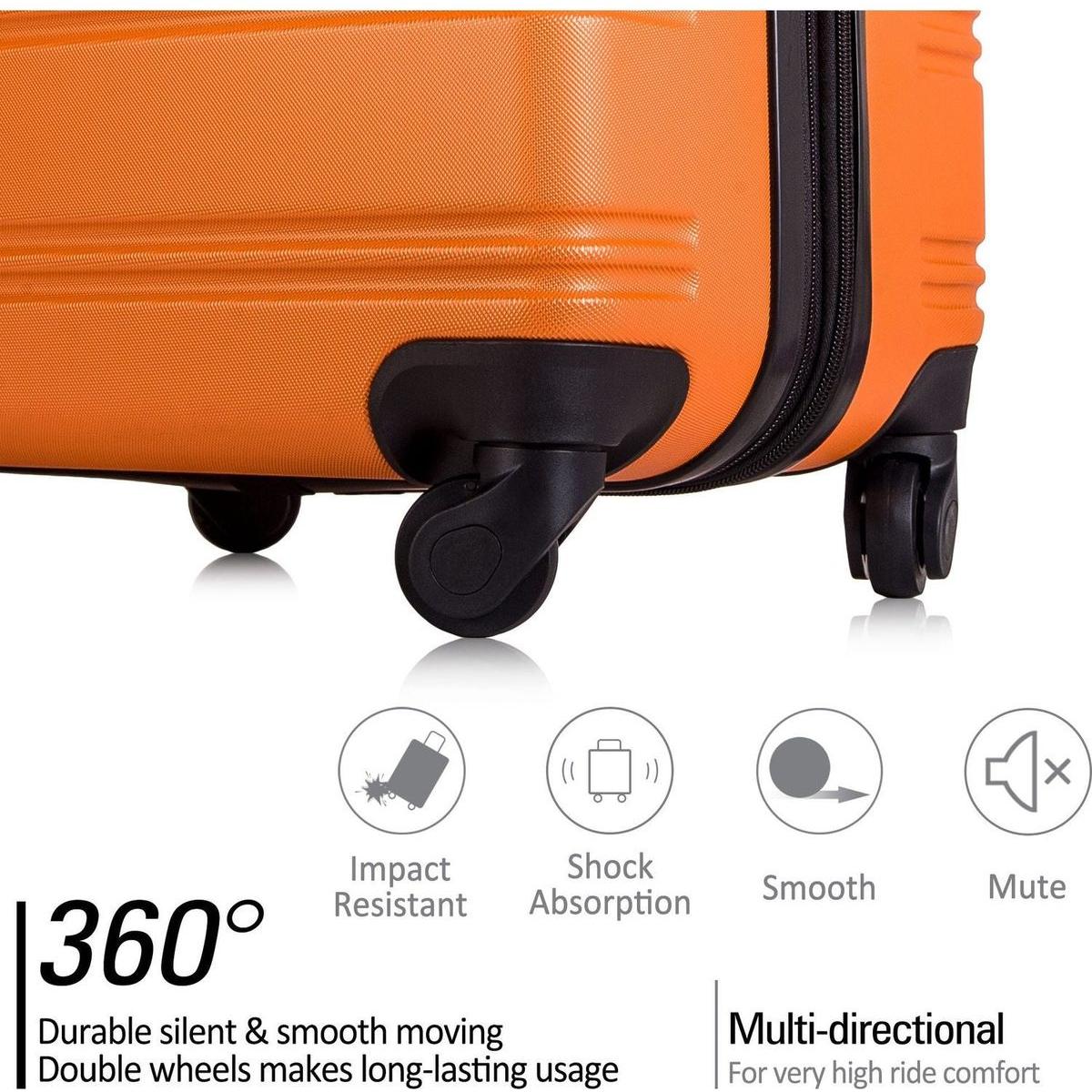 3 Piece Luggage Set Hardside Spinner Suitcase with TSA Lock 20" 24' 28" Available