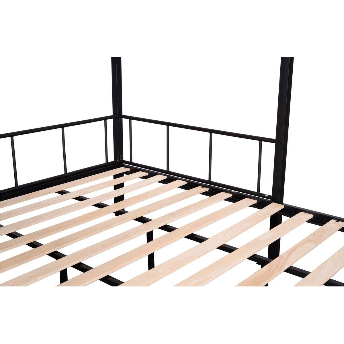 Twin over Full Bunk with Shelves & Grid Panel