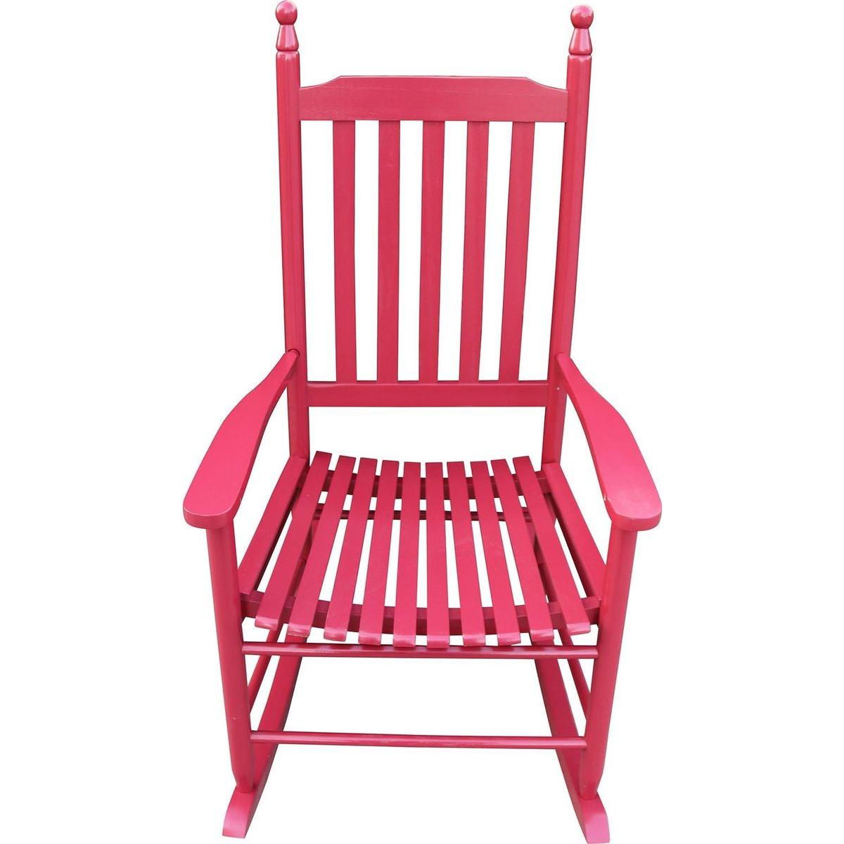 wooden porch rocker chair Red