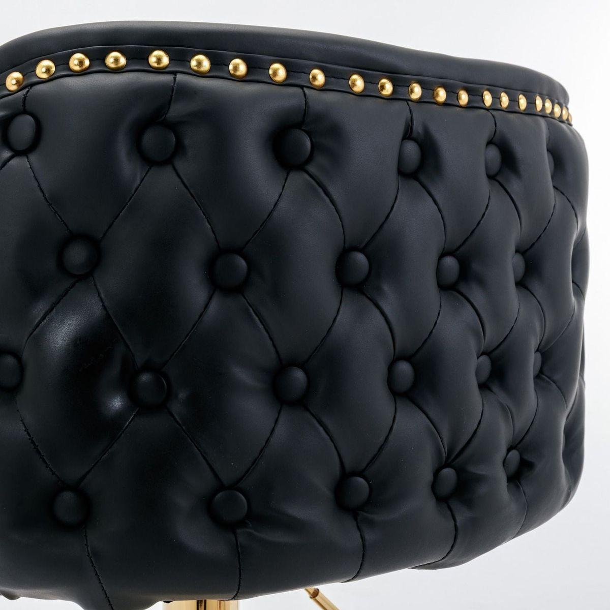 Swivel Barstools Adjusatble Seat Height, Modern PU Upholstered Bar Stools with the whole Back Tufted, for Home Pub and Kitchen Islandlack, Set of 2)