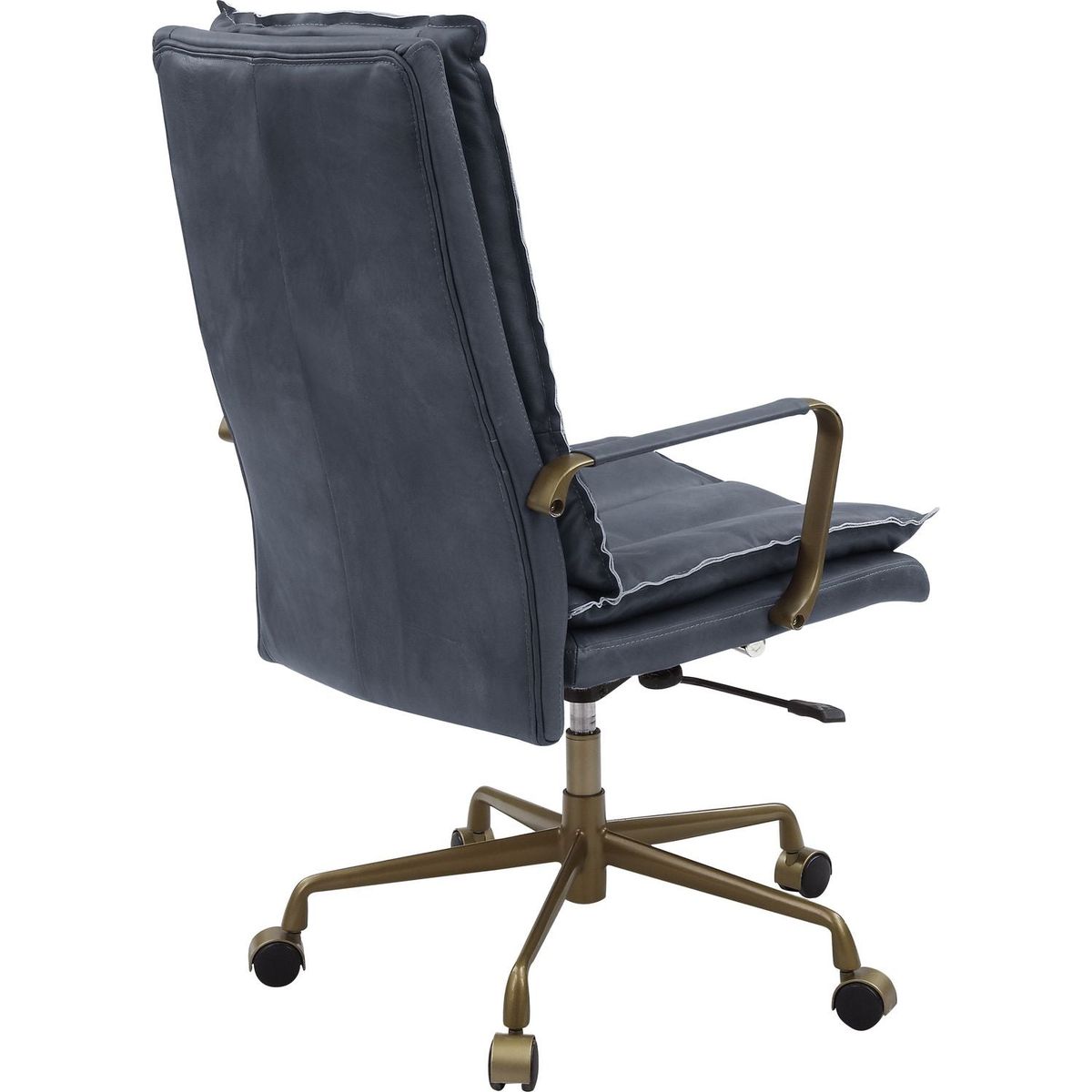 Tinzud Office Chair, Gray Leather