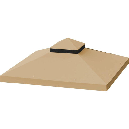 10x10 Ft Outdoor Patio Gazebo Replacement Canopy, Double Tiered Gazebo Tent Roof Top Cover Only (Frame Not Include) - Streamdale Furniture