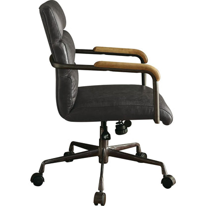 Harith Office Chair in Antique Slate Top Grain Leather