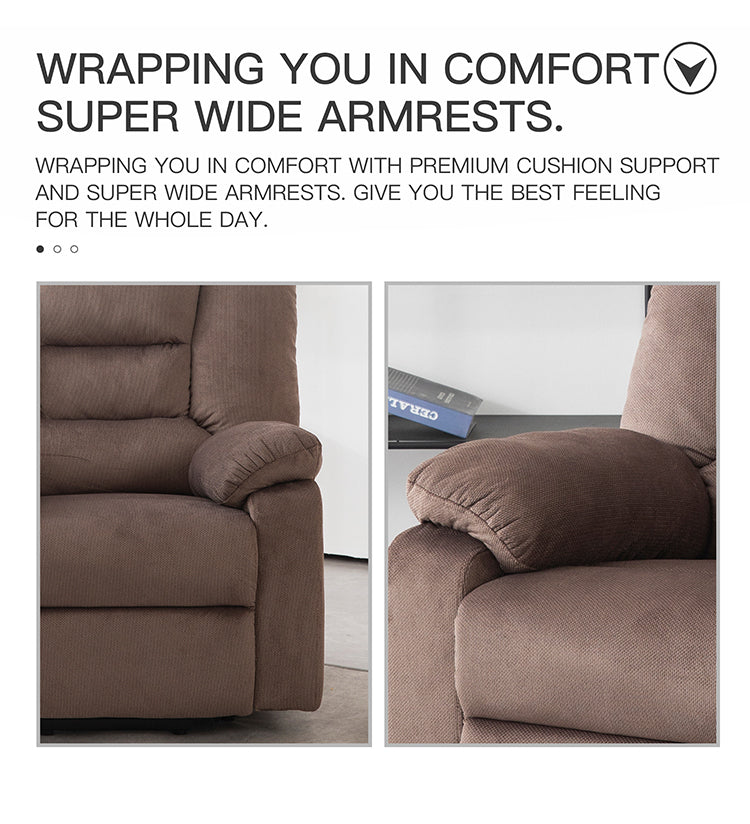 Power Lift Recliner Chair for Elderly- Heavy Duty and Safety Motion Reclining Mechanism-Fabric Sofa Living Room Chair