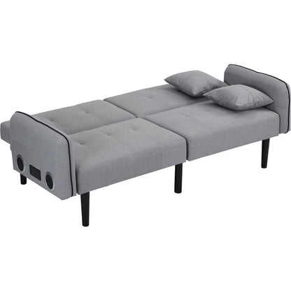 Folding Ottoman Sofa Bed with stereo (Gray)