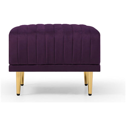 Purple Velvet Ottoman for Modular Sectional Living Room Sofa or Chair