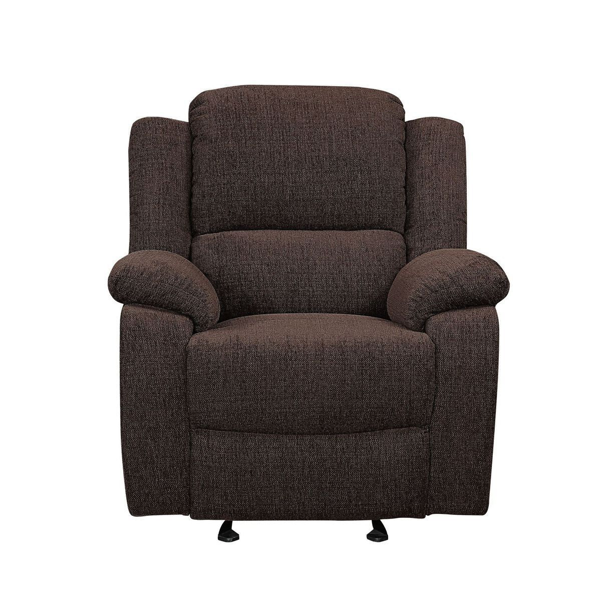 Madden Glider Recliner, Brown Chenille