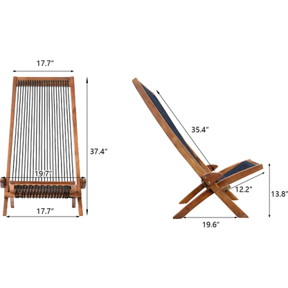 folding roping wood chair