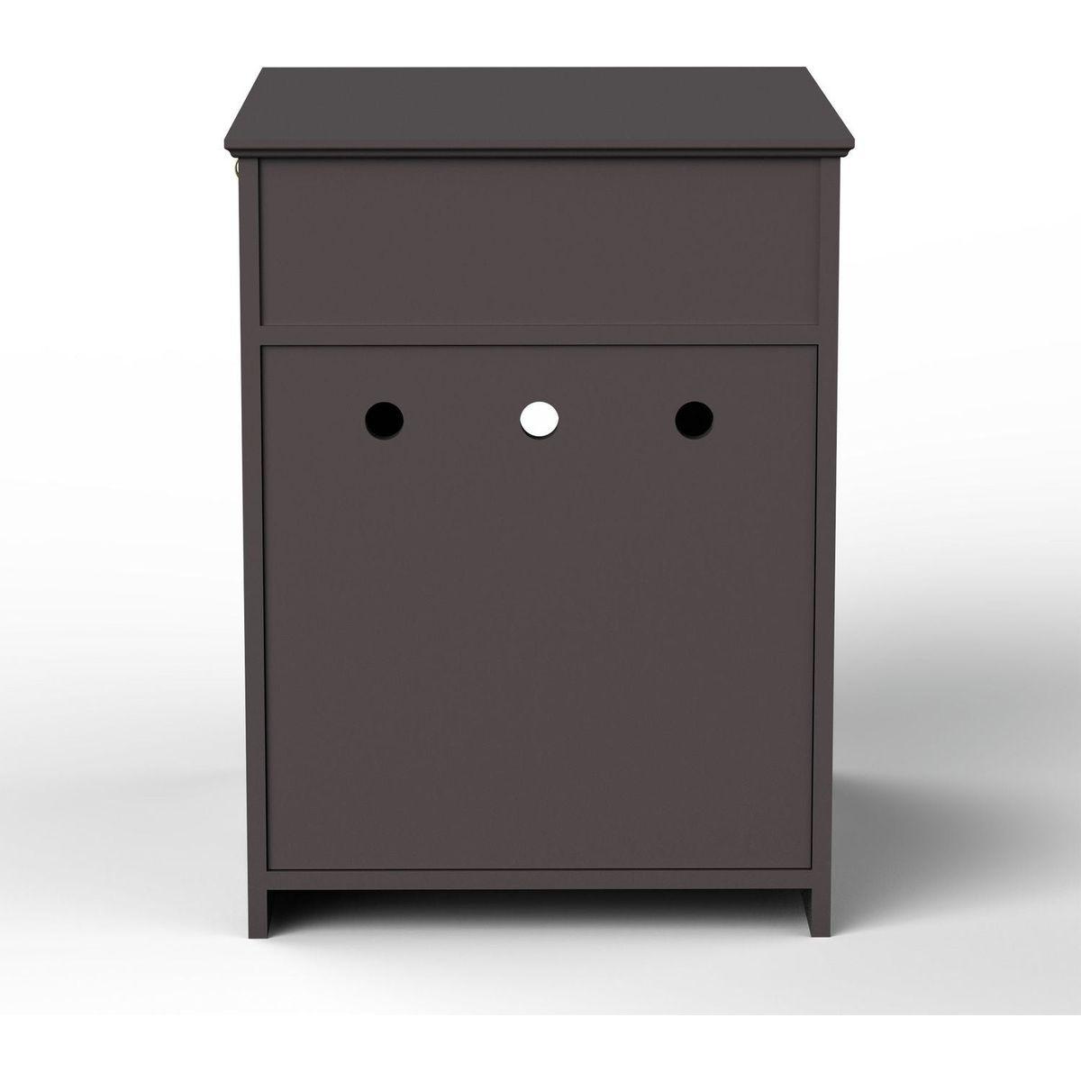 Wooden Pet House Cat Litter Box Enclosure with Drawer, Side Table, Indoor Pet Crate, Cat Home Nightstand (Brown)