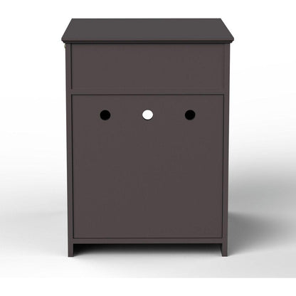 Wooden Pet House Cat Litter Box Enclosure with Drawer, Side Table, Indoor Pet Crate, Cat Home Nightstand (Brown)