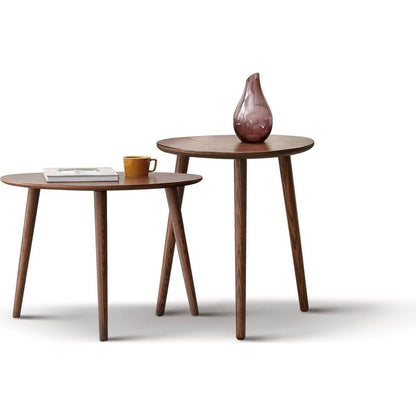 Center Table Low Table 100% Solid Oak Wood Top Plate Desk Pebble Shaped Natural Wooden Coffee Table Width 50 x Depth 44.5 x Height 65 cm Desk Work from Home Easy to Assemble