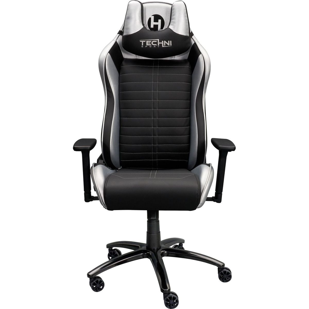 Techni Sport Ergonomic Racing Style Gaming Chair - Silver