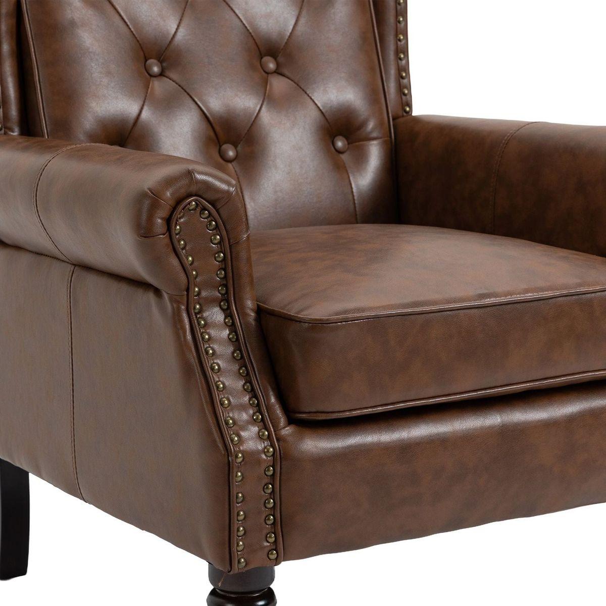 Wood Frame Armchair, Modern Accent Chair Lounge Chair for Living Room