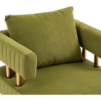 Accent Chair, leisure single chair with Golden feet