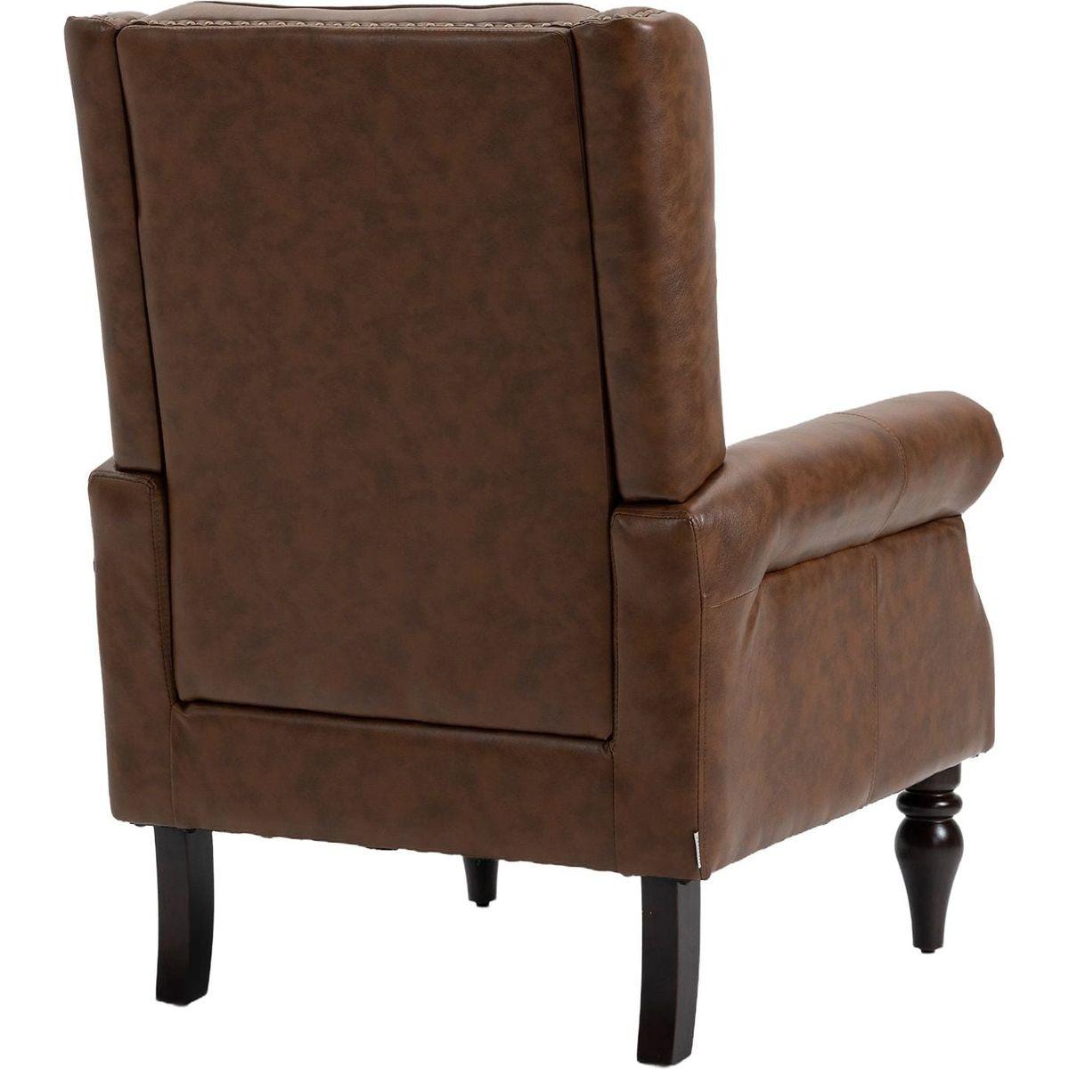 Wood Frame Armchair, Modern Accent Chair Lounge Chair for Living Room