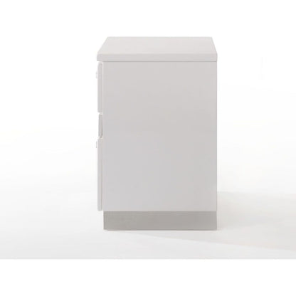 Naima II Nightstand in White High Gloss