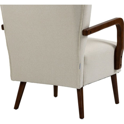 Wood Frame Armchair, Modern Accent Chair Lounge Chair for Living Room