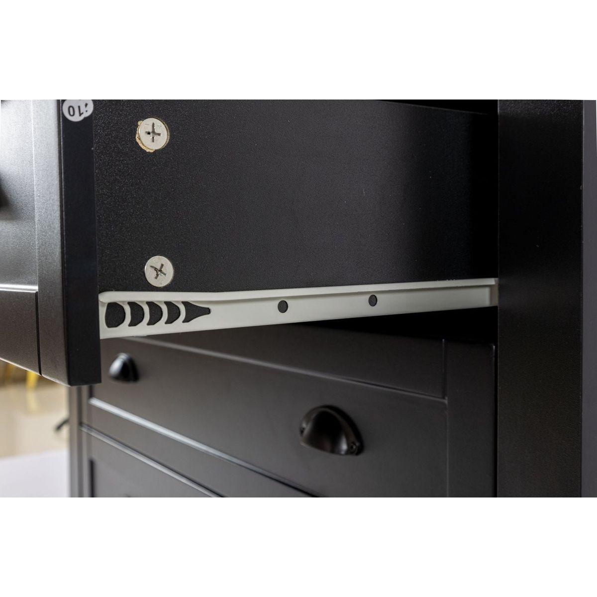 DRAWER DRESSER CABINETAR CABINET, storge cabinet, lockers, retro shell-shaped handle, can be placed in the living room, bedroom, dining room, black