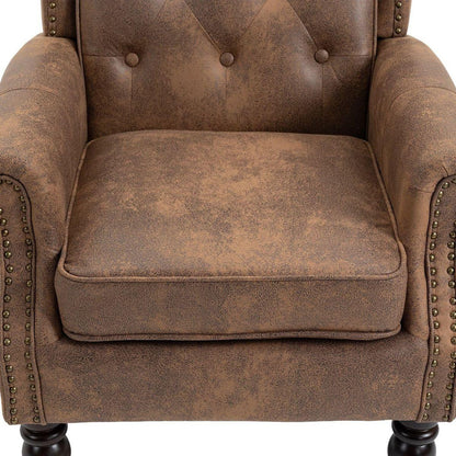 Wood Frame Armchair, Modern Accent Chair Lounge Chair for Living Room