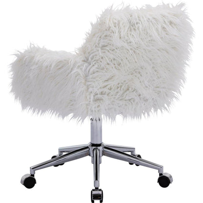 Modern Faux fur home office chair, fluffy chair for girls, makeup vanity Chair