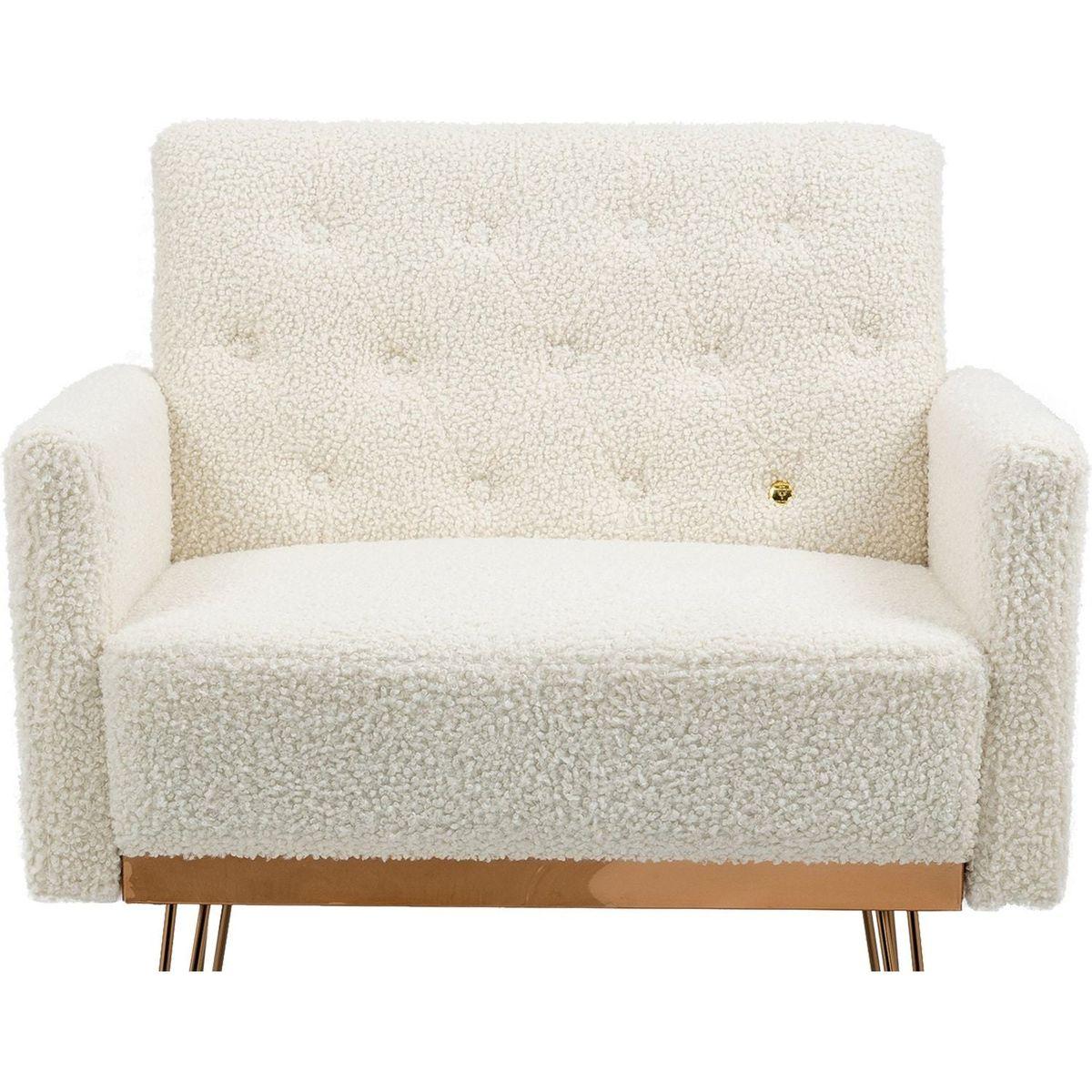 Accent Chair, leisure single sofa with Rose Golden feet