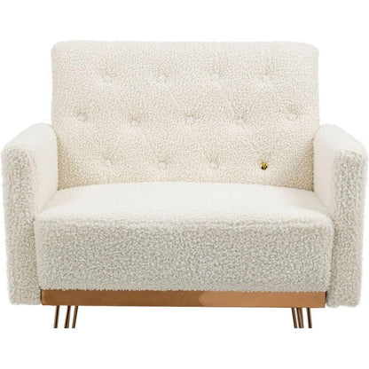 Accent Chair, leisure single sofa with Rose Golden feet