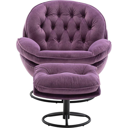 Accent chair TV Chair Living room Chair with Ottoman-PURPLE