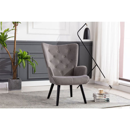 Accent chair Living Room/Bed Room, Modern Leisure Chair Silver Grey