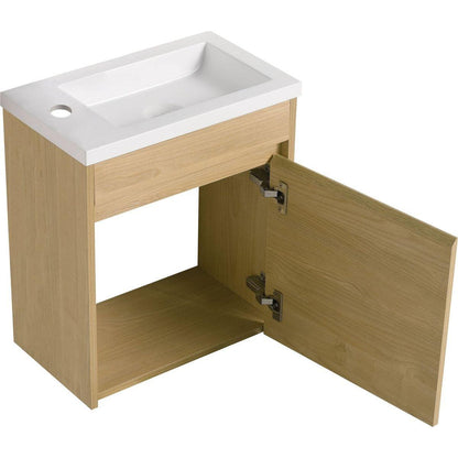 Bathroom Vanity With Single Sink, 18 Inch For Small Bathroom (Excluding Faucets)