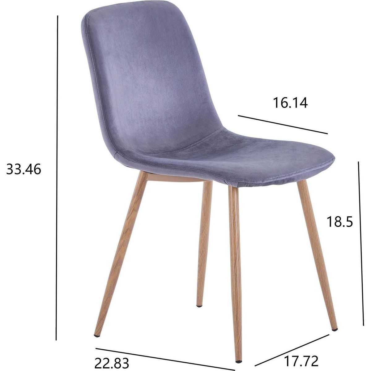 Dining Chair 4PCSGRAY卢潞卢氓Modern styleew technology.Suitable for restaurants, cafes, taverns, offices, living rooms, reception rooms.