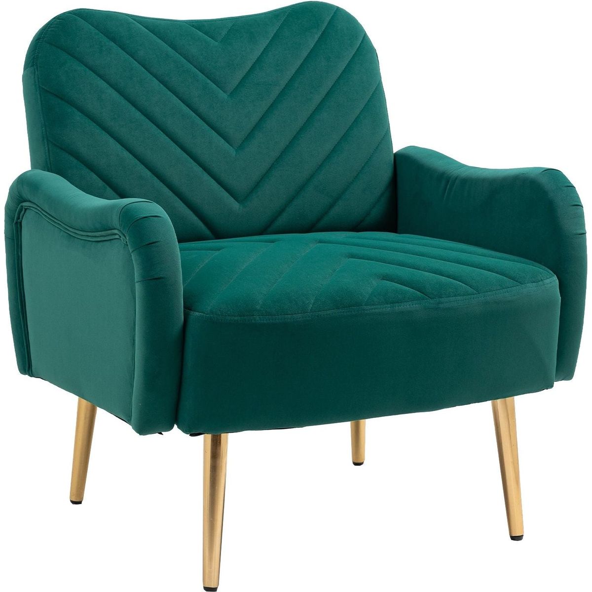 Velvet Chair, Accent chair/ Living room lesiure chair with metal feet