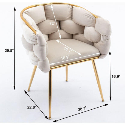 Luxury modern simple leisure velvet single sofa chair bedroom lazy person household dresser stool manicure table back chair turquoise set of 2