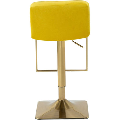 Bar Stools - Swivel Barstool Chairs with Back, Modern Pub Kitchen Counter Height, velvet