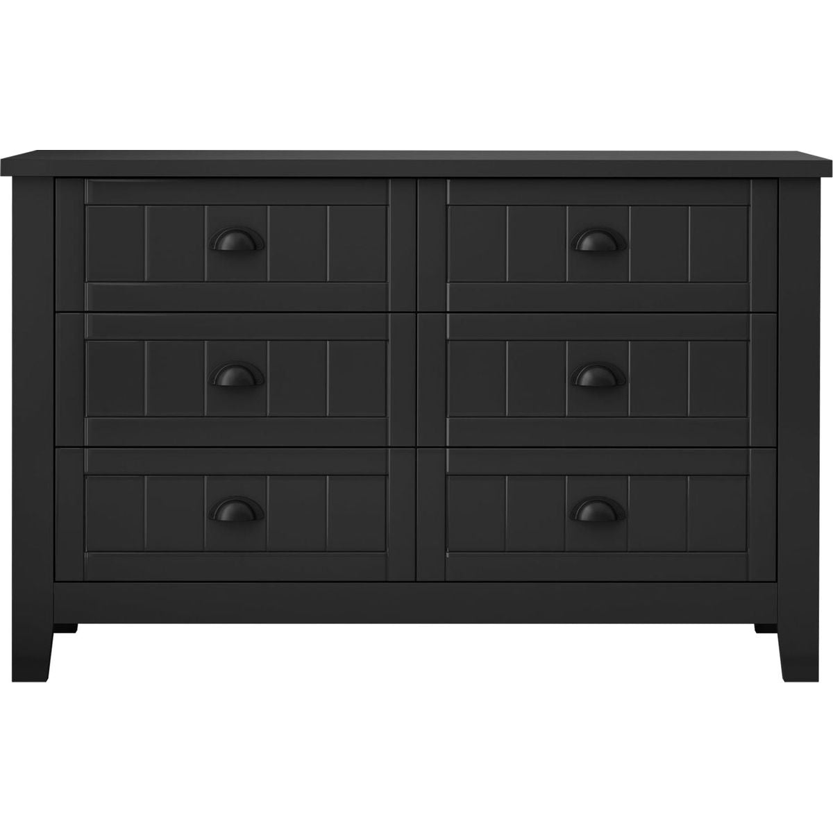 DRAWER DRESSER CABINETAR CABINET, storge cabinet, lockers, retro shell-shaped handle, can be placed in the living room, bedroom, dining room, black