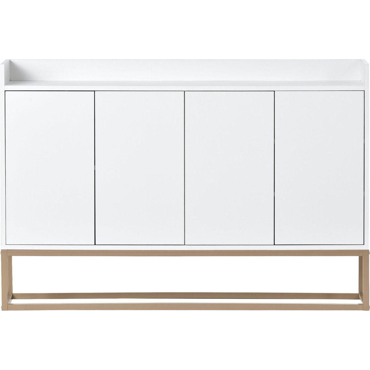 Modern Sideboard Elegant Buffet Cabinet with Large Storage Space for Dining Room, Entryway (White)
