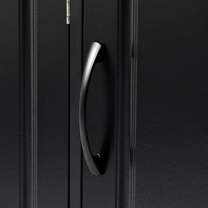 Sleek and Modern Shoe Cabinet with Adjustable Shelves, Minimalist Shoe Storage Organizer with Sturdy Top Surface, Space-saving Design Side Board for Various Sizes of Items, Black