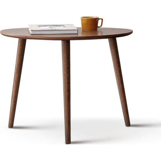 (SINGLE) Center Table Low Table 100% Solid Oak Wood Top Plate Desk Pebble Shaped Natural Wooden Coffee Table Width 58 x Depth 40 x Height 85 cm Desk Work from Home Easy to Assemble