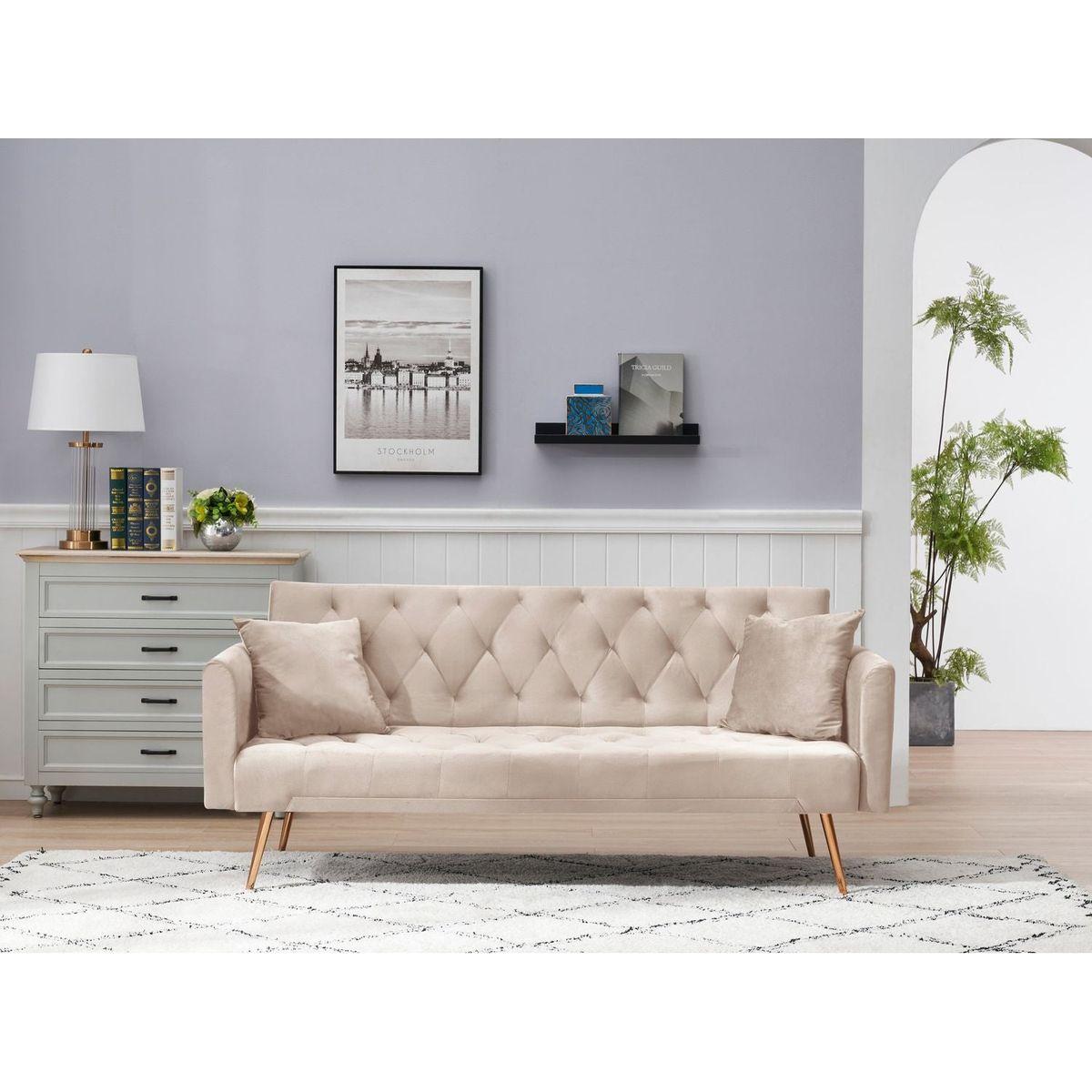 71" Convertible Double Folding Living Room Sofa Bed