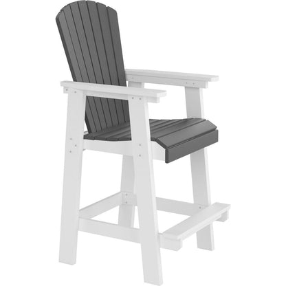 HDPE Bar Chair, White + Gray, Set of 2