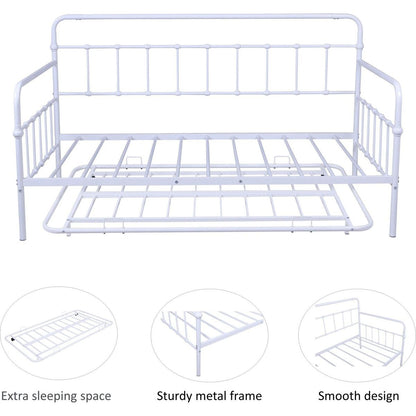 Metal Frame Daybed with trundle