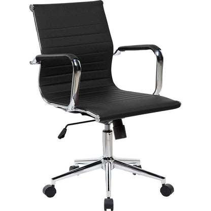 Modern Medium Back Executive Office Chair, Black