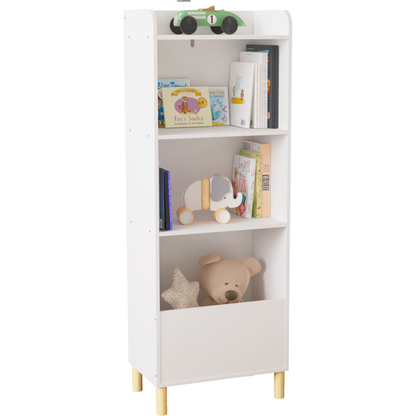 Kids 4-Tier Bookcase, Children's Book Display, Bookshelf Toy Storage Cabinet Organizer for Children's Room, Playroom, Nursery