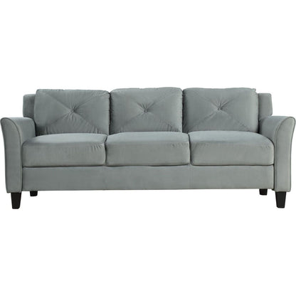 Button Tufted 3 Piece Chair Loveseat Sofa Set