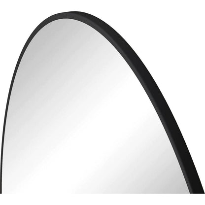 42" Wall Mounted Black Circular Mirror or Bathroom, Living Room, Bedroom Wall Decor