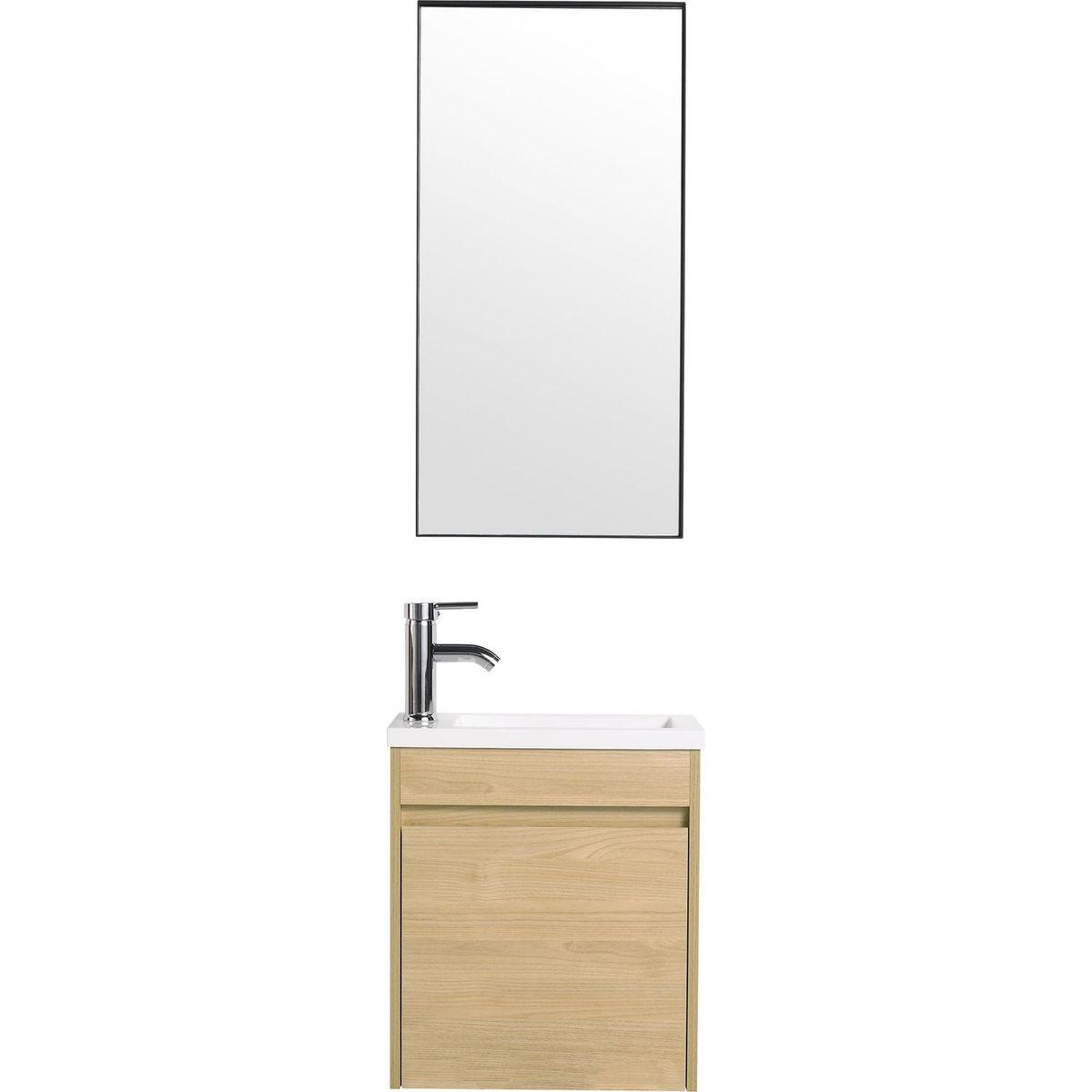 Bathroom Vanity With Single Sink, 18 Inch For Small Bathroom (Excluding Faucets)