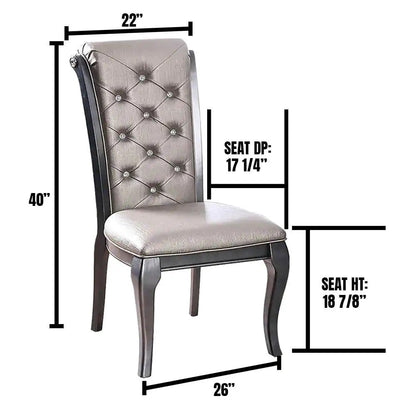 Amina Traditional Dining chair Gray #